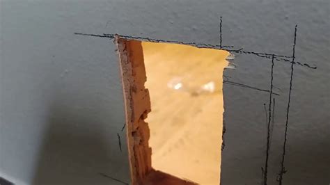 how to insert new electrical boxes into old plaster walls|cutting electrical box into plaster.